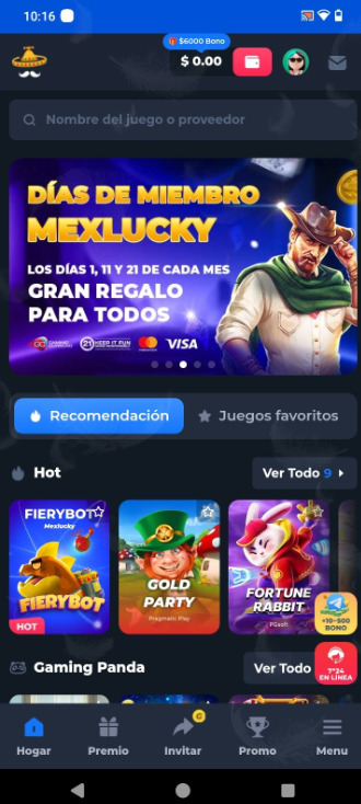 Jugar Mexlucky app